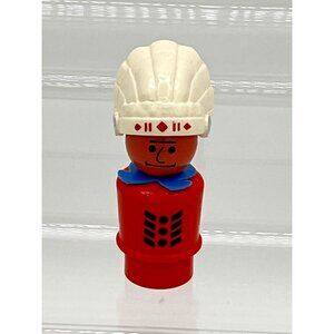 Vintage Fisher Price Little People Western Town 1982 #934 Indian Chief